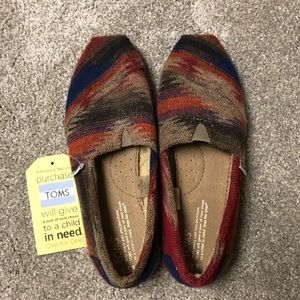 Multi-colored Toms shoes - size 7.5; NWT